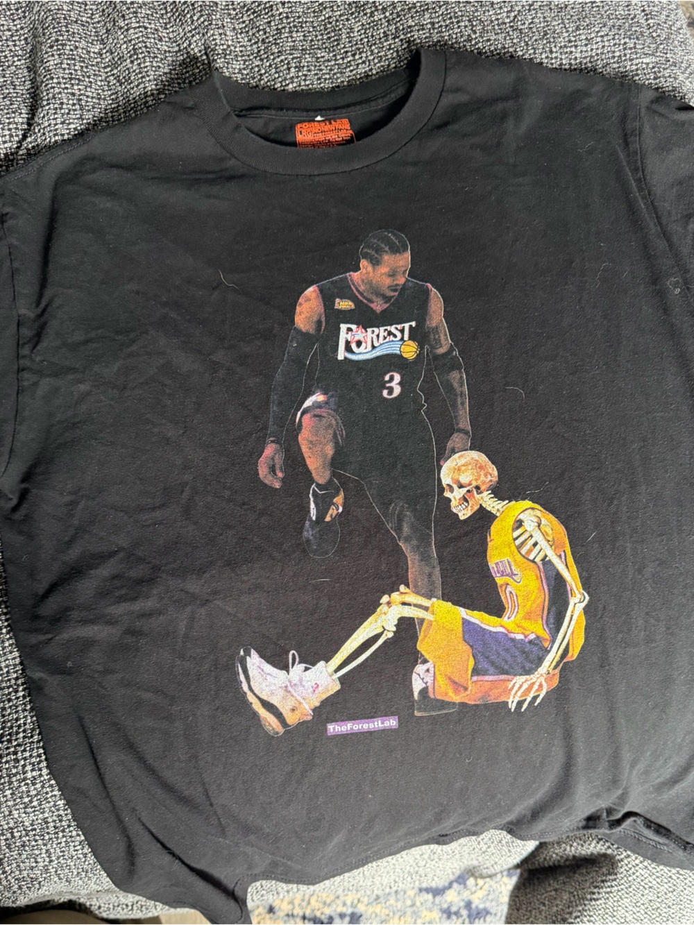 Allen Iverson Graphic Tee Black Size L